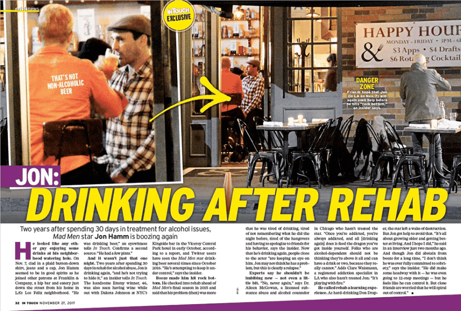 In touch weekly drinking after rehab - waismann method
